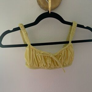 Frankie’s Bikinis XS Yellow Bikini Top